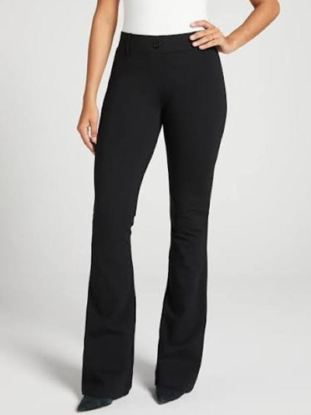 Betabrand Classic Bootcut Black Pull On Yoga Work Pants Size Medium